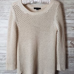 Ann Taylor Cream Knit Sweater